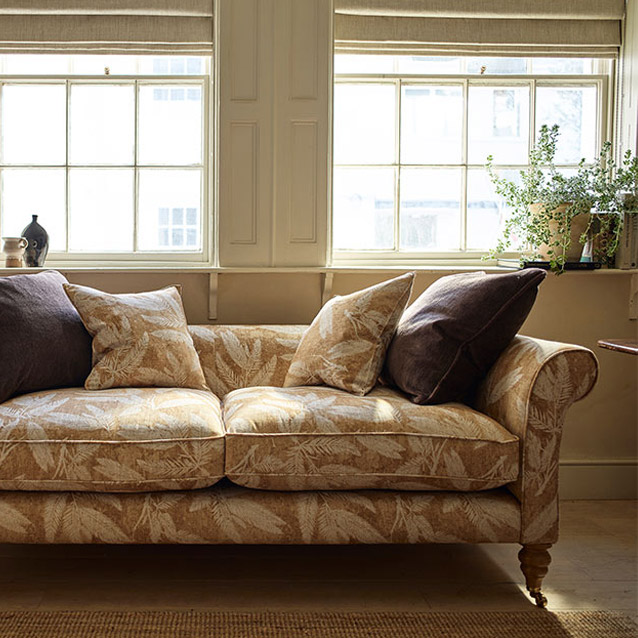 Otley 3 Seater Sofa in RHS Botanicals Palm Leaf Corn